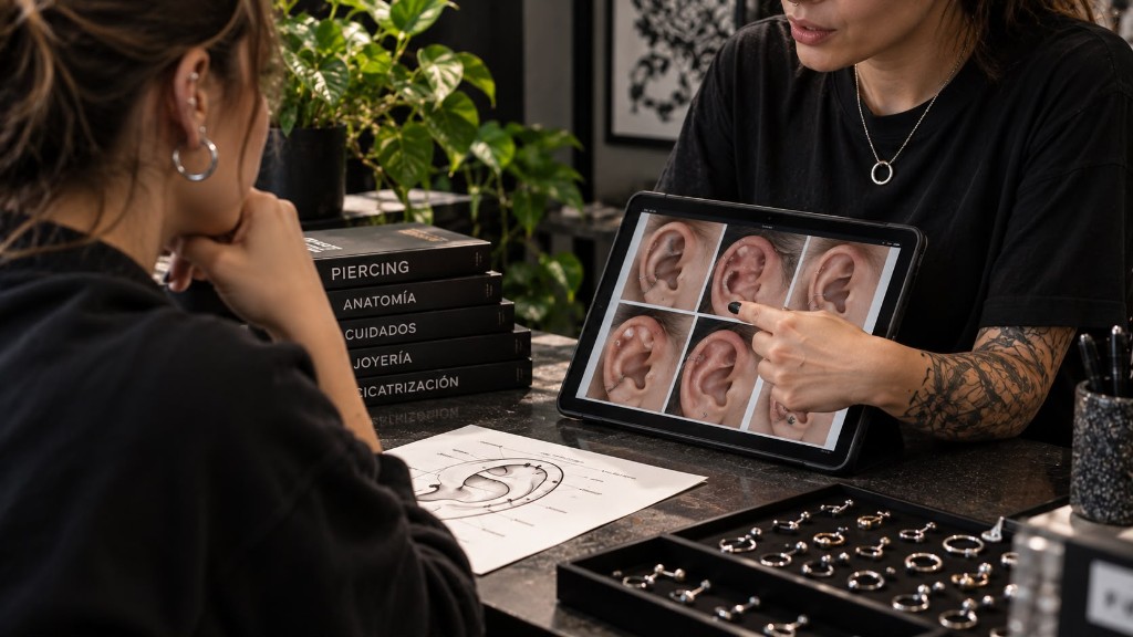 Consulta sobre un piercing: revisión de la oreja y posibles complicaciones