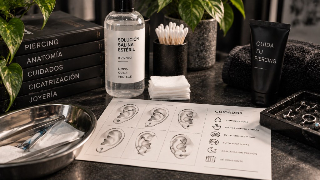 Cómo curar un piercing: solución salina, cuidados y diagramas de la oreja