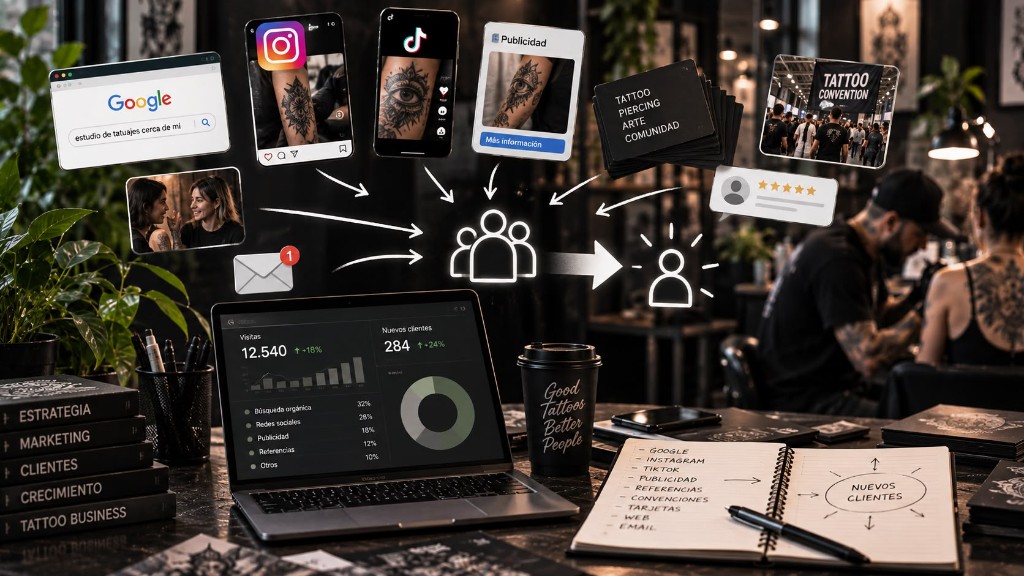 Canales de marketing y coste de conseguir nuevos clientes en un estudio