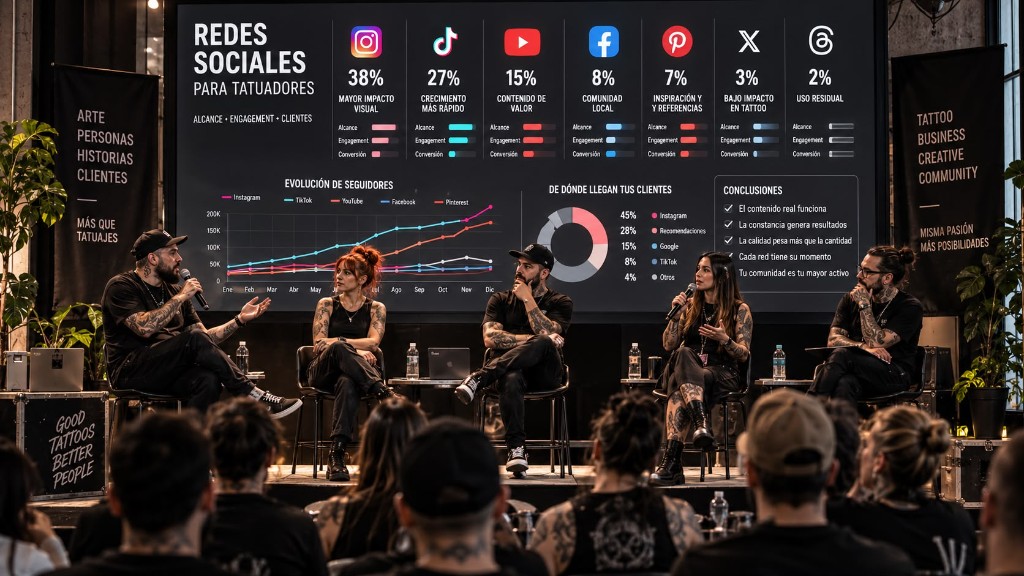 Panel sobre redes sociales para tatuadores: alcance, engagement y clientes