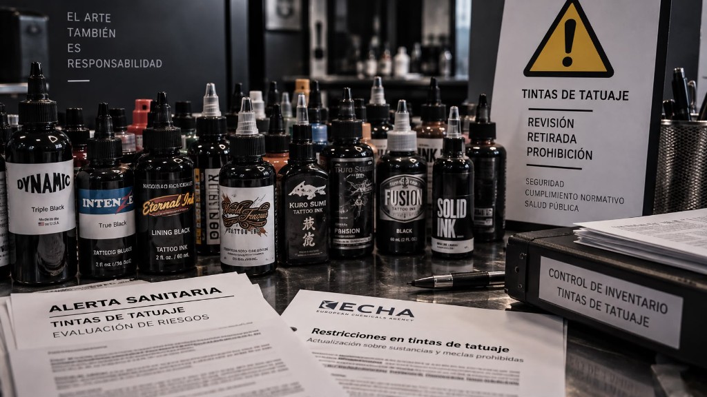 Retirada de tintas en España: alerta sanitaria e inventario de tintas de tatuaje